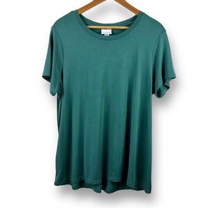 Ava &‎ Viv Green Short Sleeve Loose Fit T-Shirt Size X